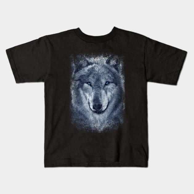 A Wolf's Spirit - Retro Kids T-Shirt by Nightfrost